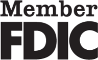 Official logo of Member FDIC spelled out Member FDIC.